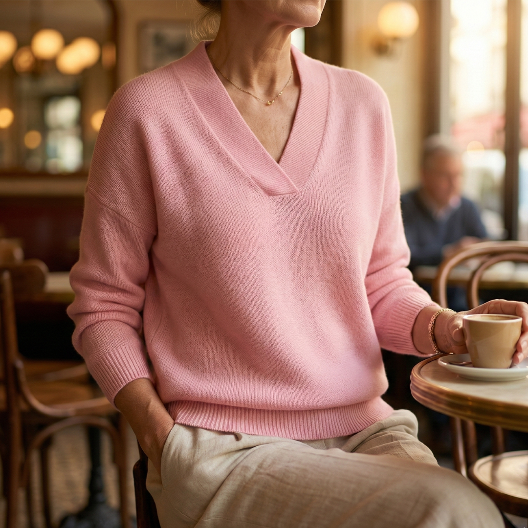 Eva | Relaxed Soft V-Neck Sweater