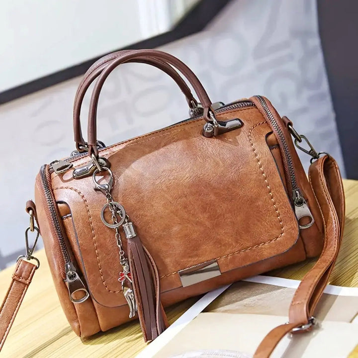Immacolata | Textured Leather Handbag