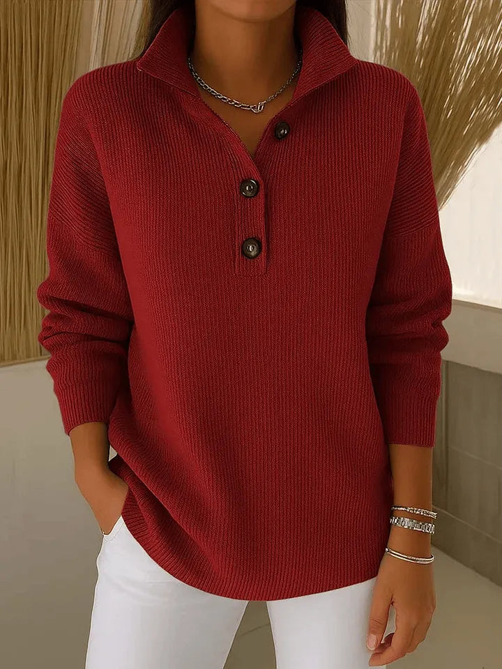 Ilenia | V-Neck Polo Collar Sweater