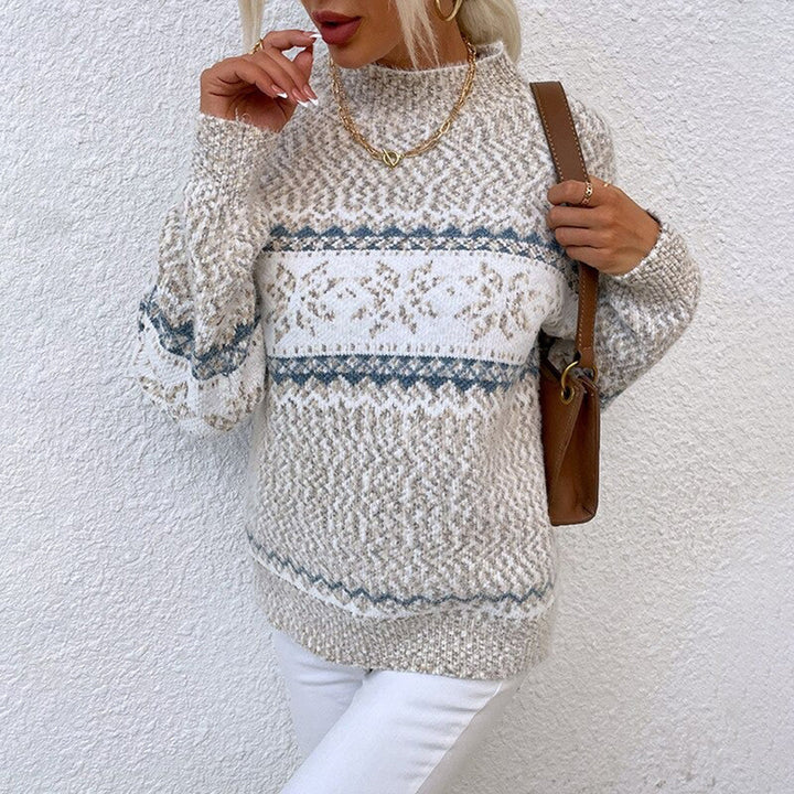 Carla | Fair Isle Shawl-Collar Sweater
