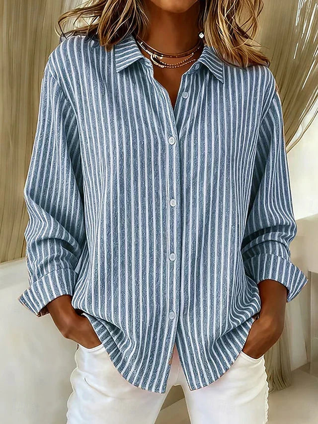 Miranda | Striped Button-Front Shirt