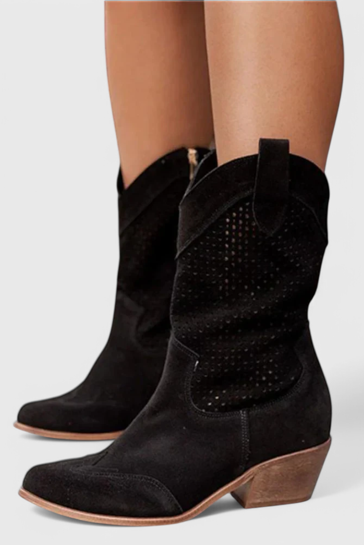 Delfina Zippered Lightweight Western Boots