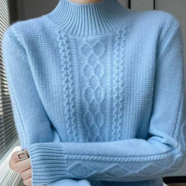 Beatrice | Cable-Knit Turtleneck Sweater