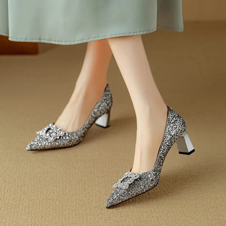Delfina | Glitter Pumps