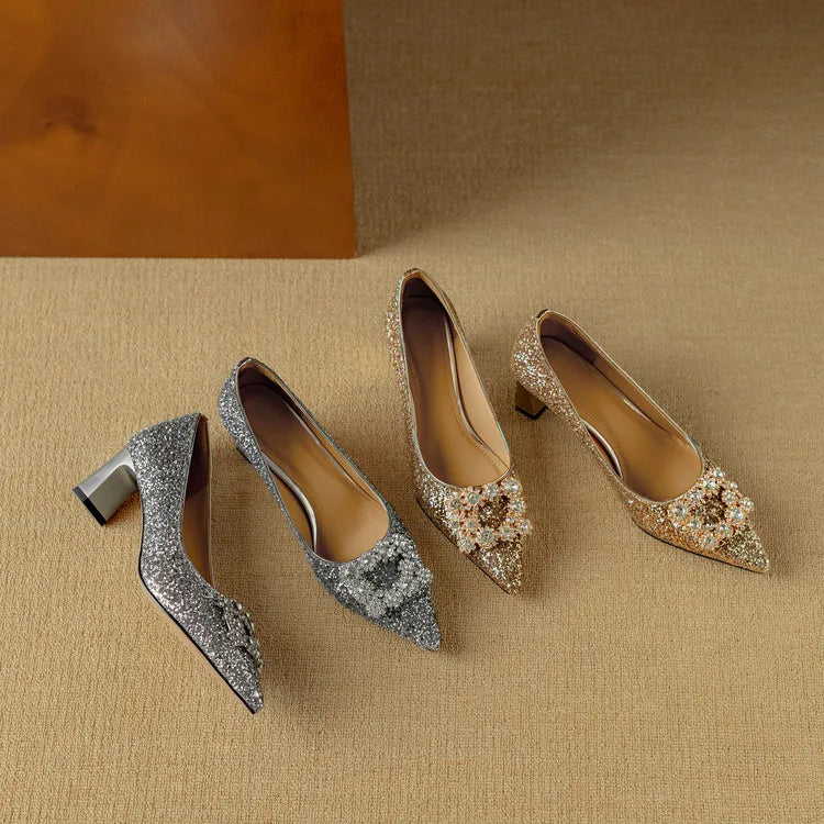Delfina | Glitter Pumps