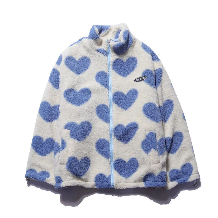 Eva | Reversible Heart-Pattern Coat