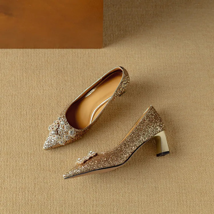 Delfina | Glitter Pumps