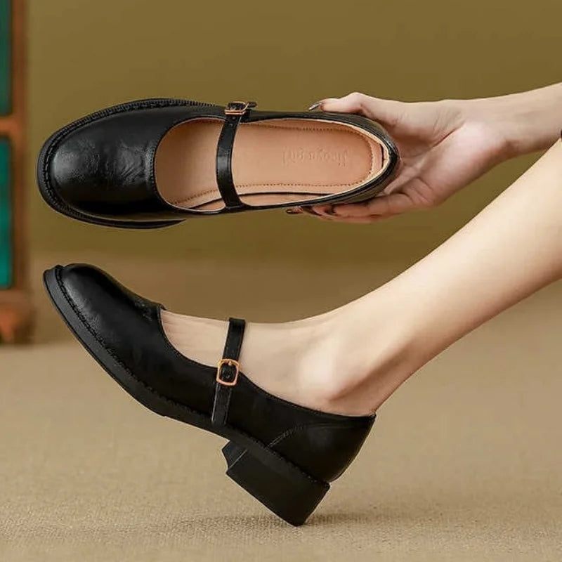 Milena | Classic Leather Mary Janes