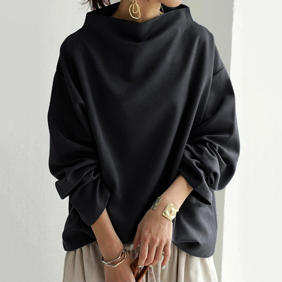 Allegra | Oversized Mock-Neck Top