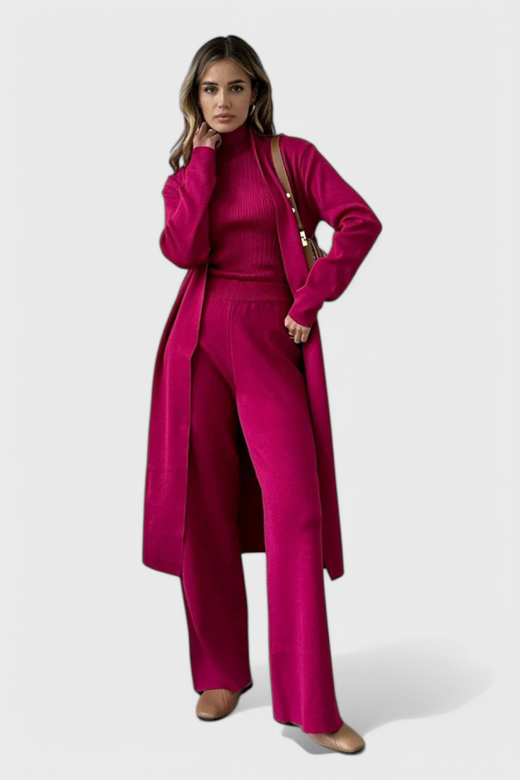 Cristina 3-Piece Soft Knit Ensemble with Chic Design
