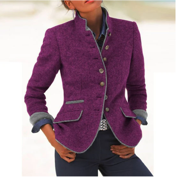 Gaia | Stand-Collar Knit Cardigan