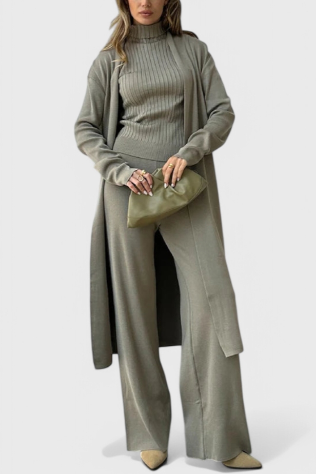 Cristina 3-Piece Soft Knit Ensemble with Chic Design