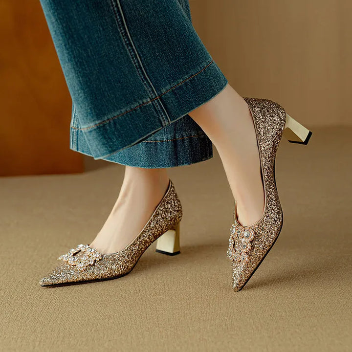 Delfina | Glitter Pumps