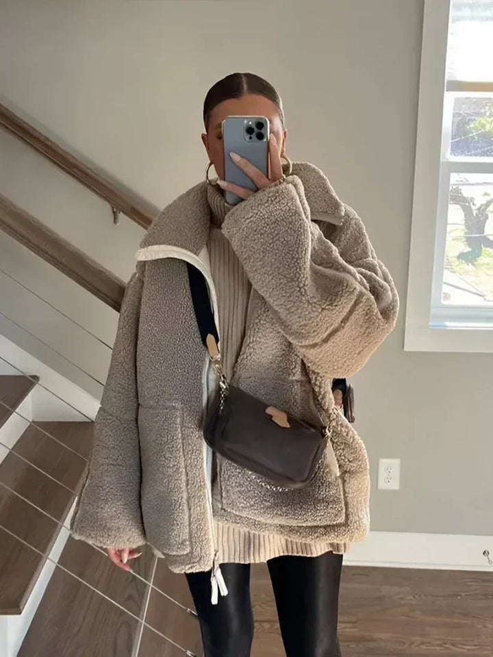 Elena | Soft Zip-Front Teddy Jacket