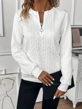 White with Light Zipper