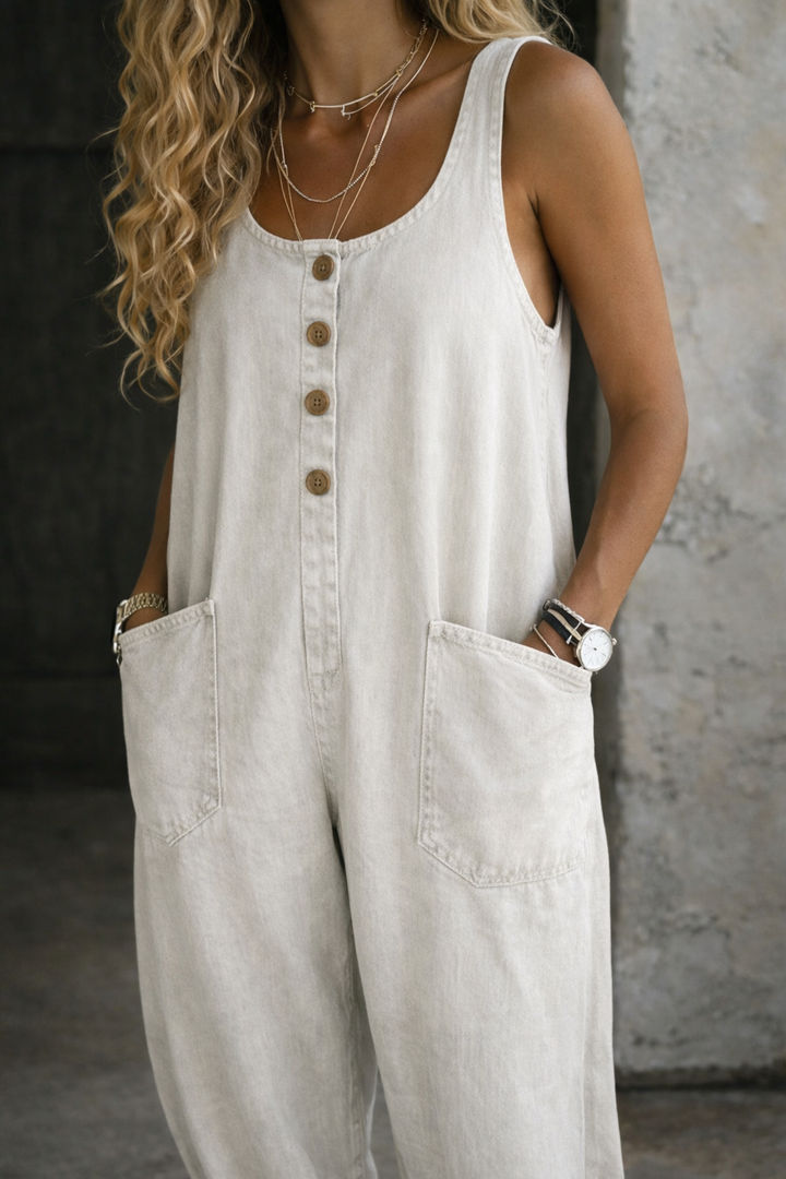 Marina | Vintage-Wash Cotton Overalls