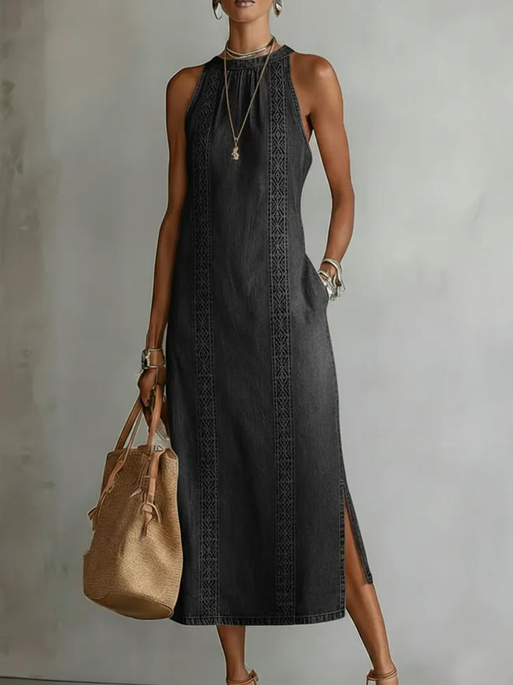 Adelaide | Vintage Lace Denim Dress