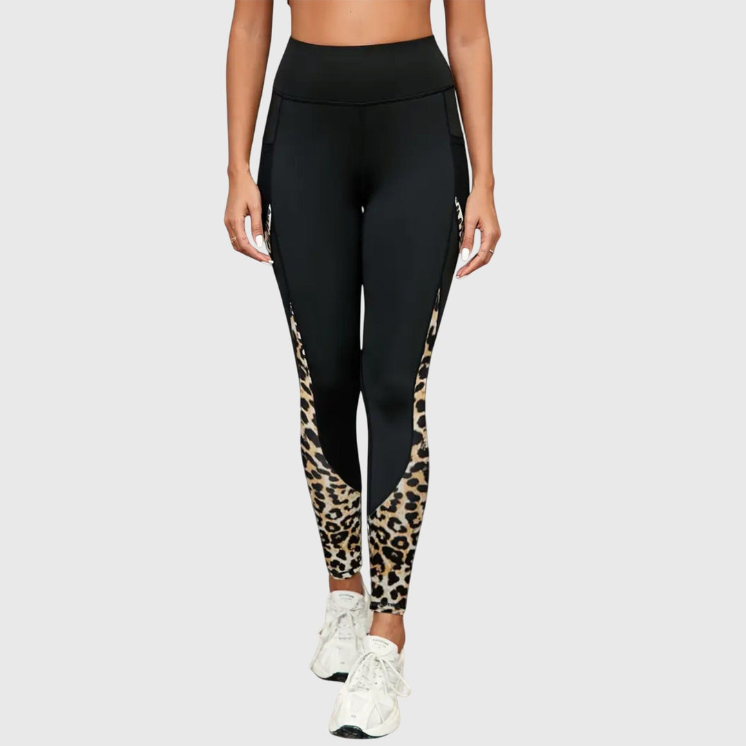 Viviana | High-Waisted Leopard Print Workout Pants