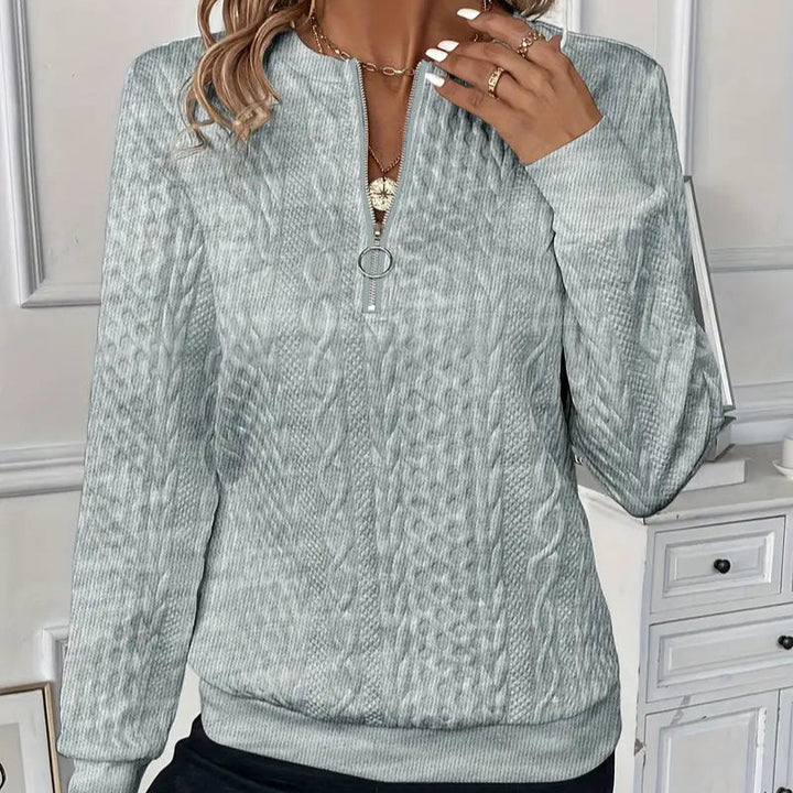 Claudia | Zip-Front Knit Sweater