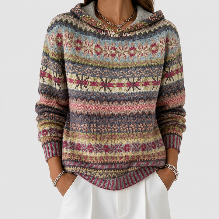 Letizia | Retro Boho-Pattern Sweatshirt