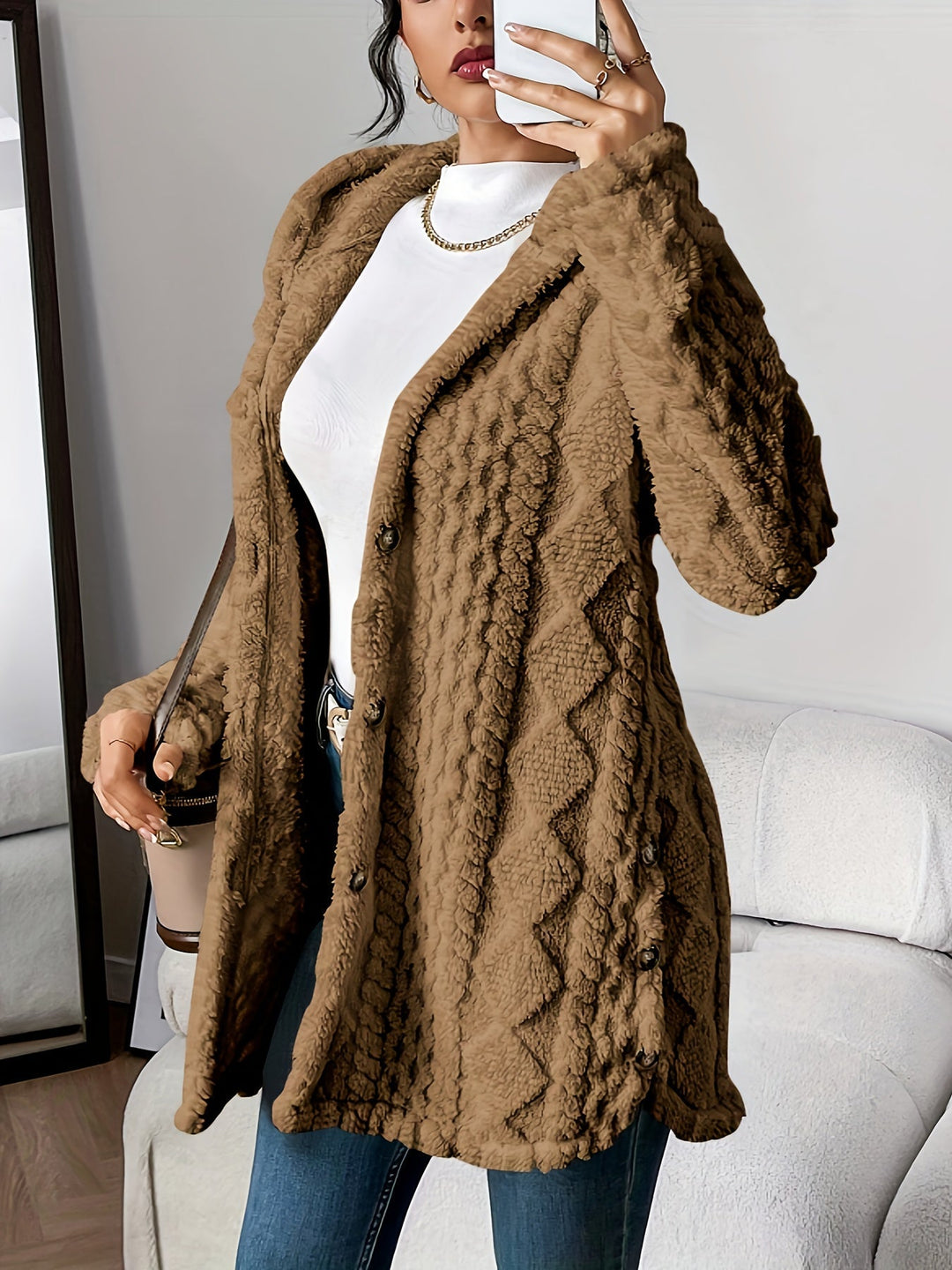 Fiorella | Plush Hooded Jacket