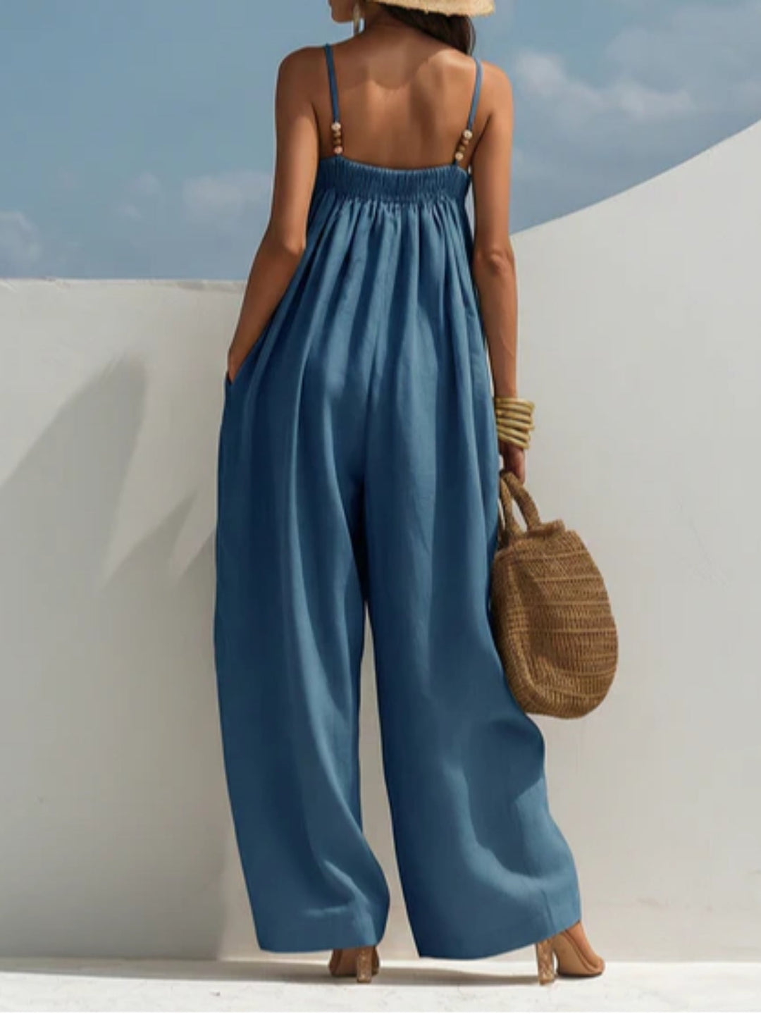 Tiziana | Wide-Leg Denim Jumpsuit