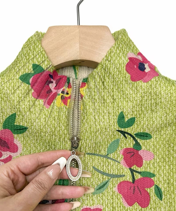 Roberta | Floral Zip Cardigan