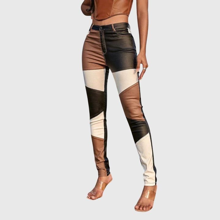 Viviana | Tube Pants with Color Block Pattern