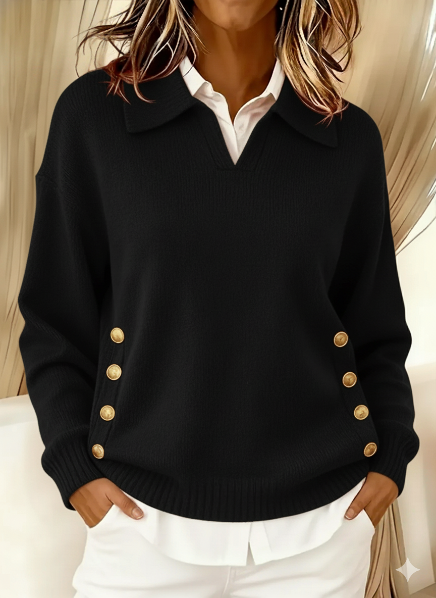 Felicia | V-Neck Sweater with Collar