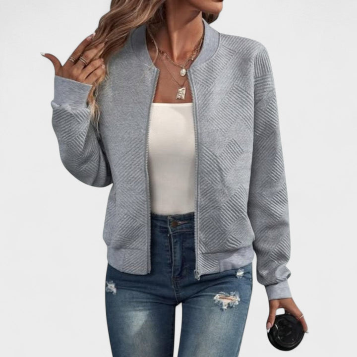 Erica | Textured Bomber Jacket