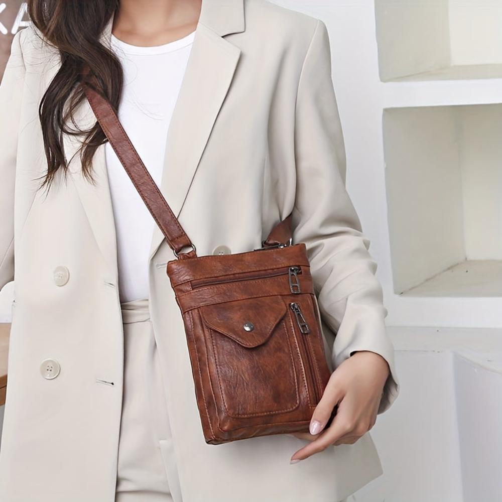 Flora | Vintage Leather Shoulder Bag