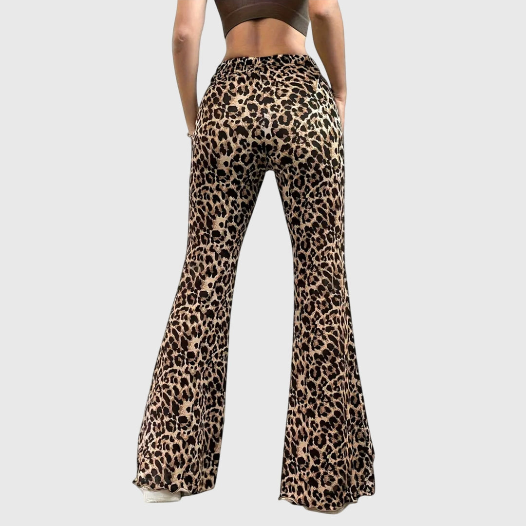 Viviana | Leopard Bootcut Pants