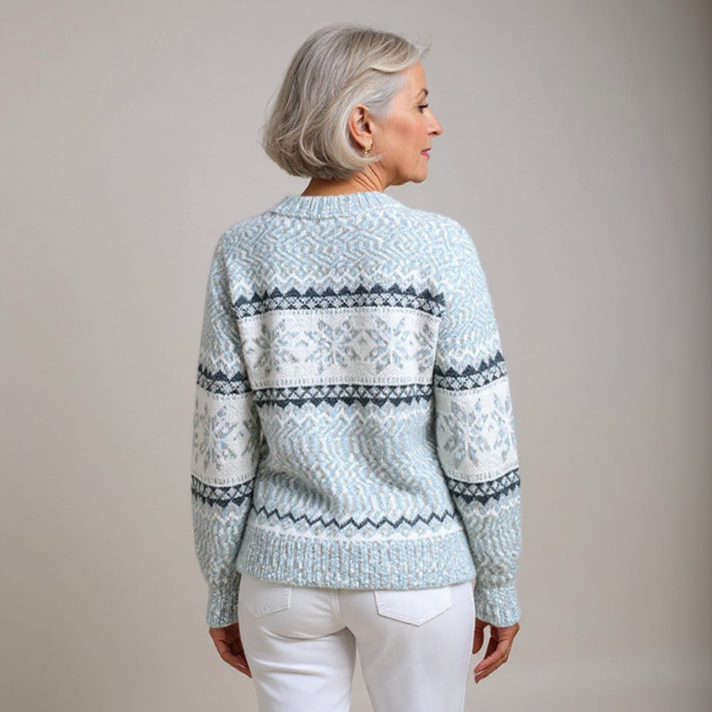 Carla | Fair Isle Shawl-Collar Sweater