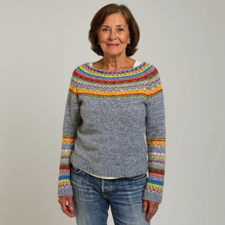 Elena | Retro Icelandic Knit Sweater