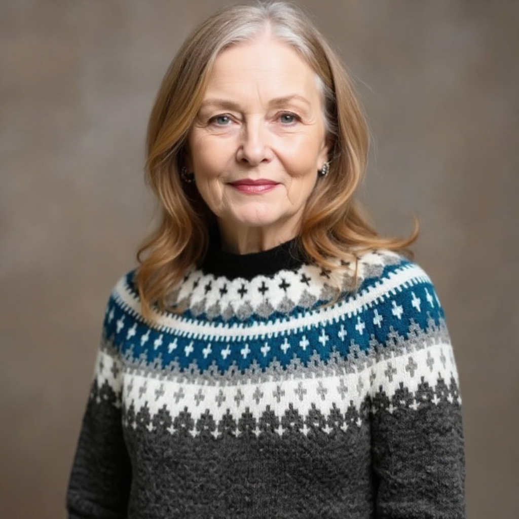 Aurora | Longline Fair Isle Yoke Sweater