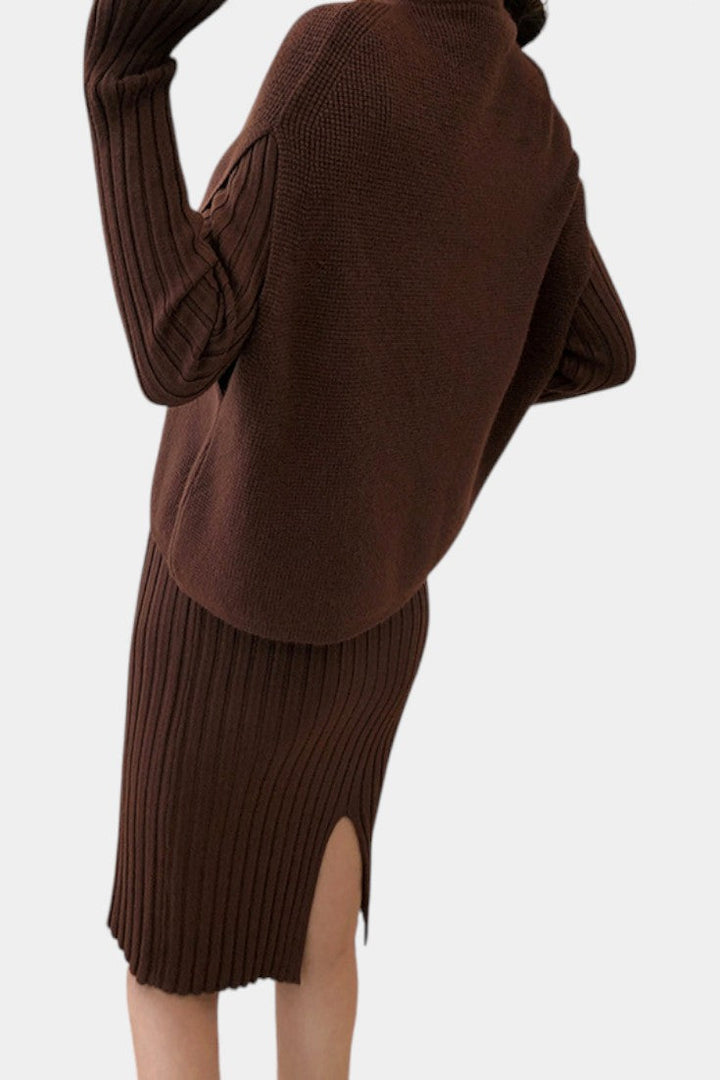 Eleonora Modern Silhouette Two-Piece Knit Ensemble