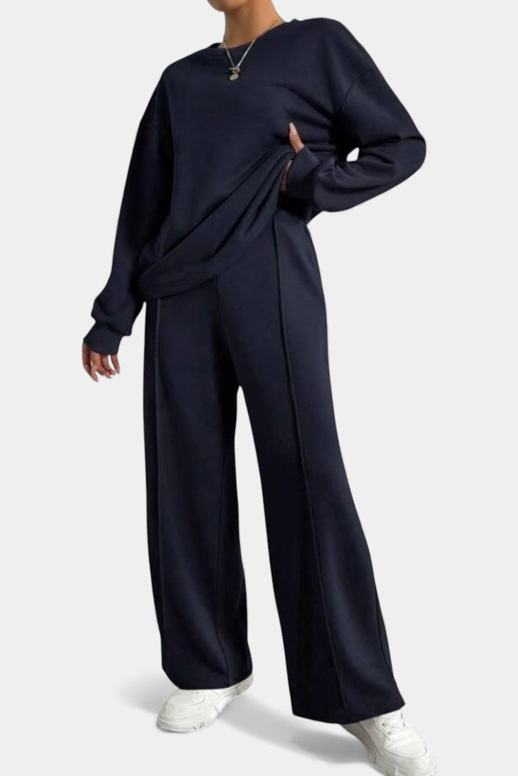 Dafne Lounge Set: Sweatshirt & High-Waisted Trousers