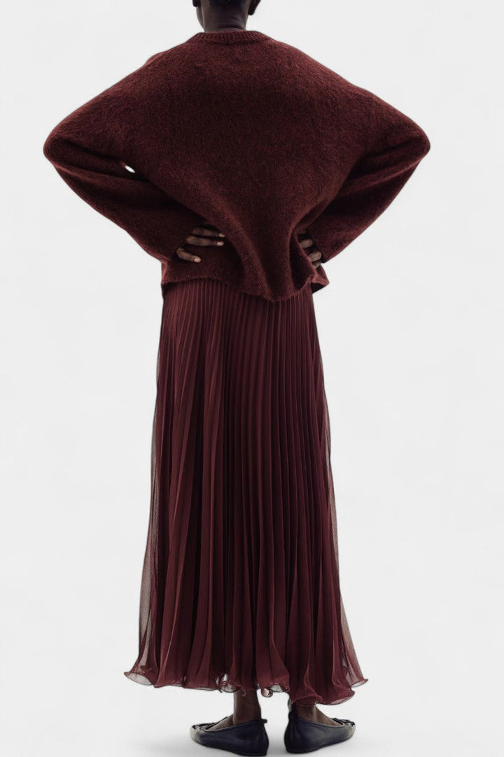 Luciana Oversized Sweater & Tailored Midi Skirt Ensemble