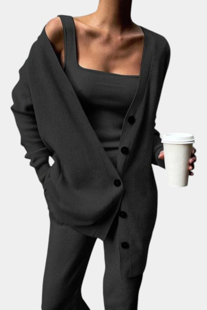 Cecilia Cozy Knit Three-Piece Ensemble
