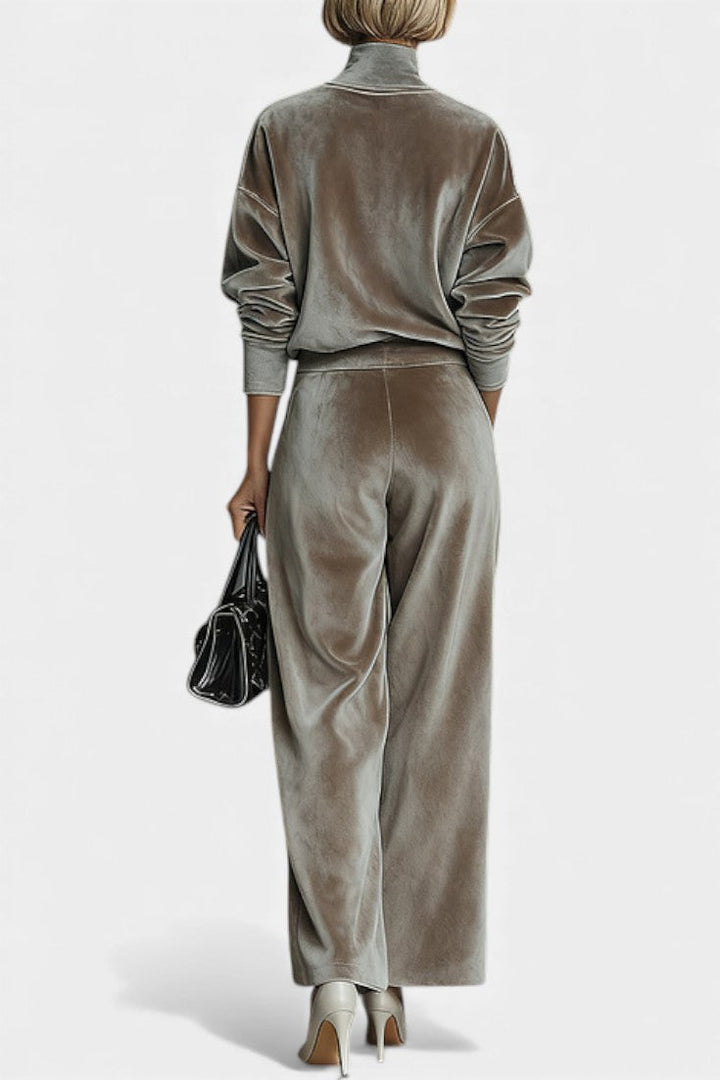Valentina Cozy Velvet Turtleneck Lounge Set