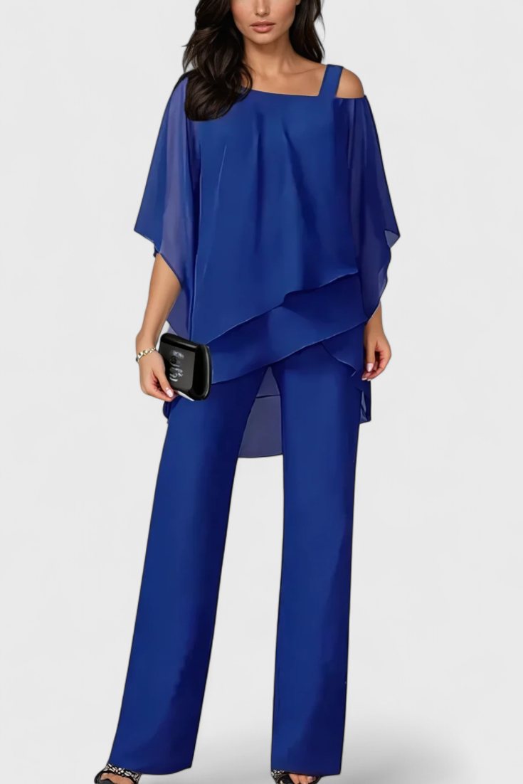 Flowy Off-Shoulder Two-Piece Simonetta Set