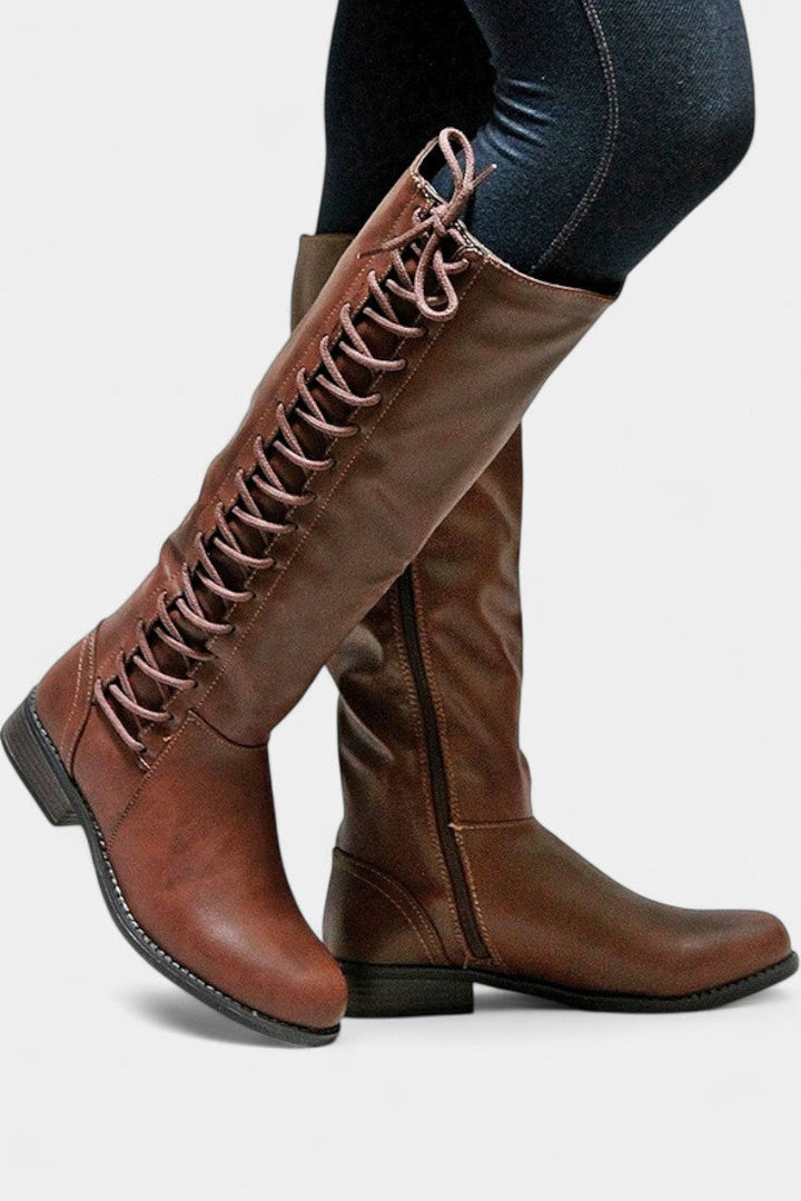 Gloria Cushioned Sole High Boots with Versatile Style