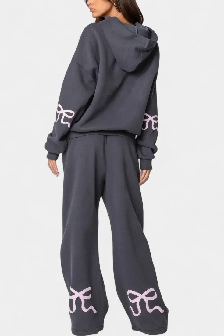 Elisabetta Relaxed Hoodie Ensemble with Flowing Pants