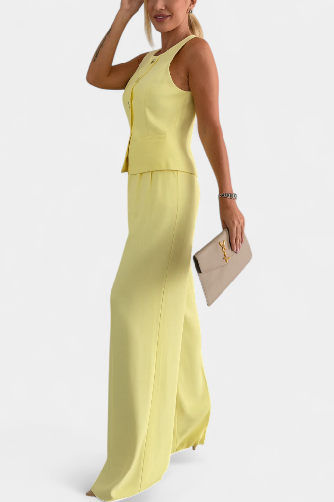 Bruna Sleeveless Set with Chic Flowing Pants