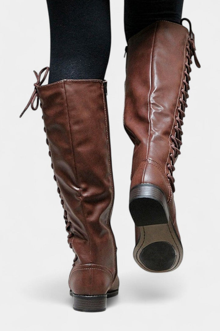 Gloria Cushioned Sole High Boots with Versatile Style