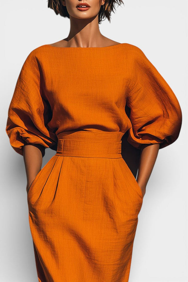 Franceschina Structured Top and Midi Skirt Two-Piece Set