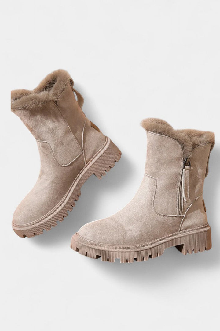 Fiorenza Fur-Trimmed High-Top Platform Snow Boots