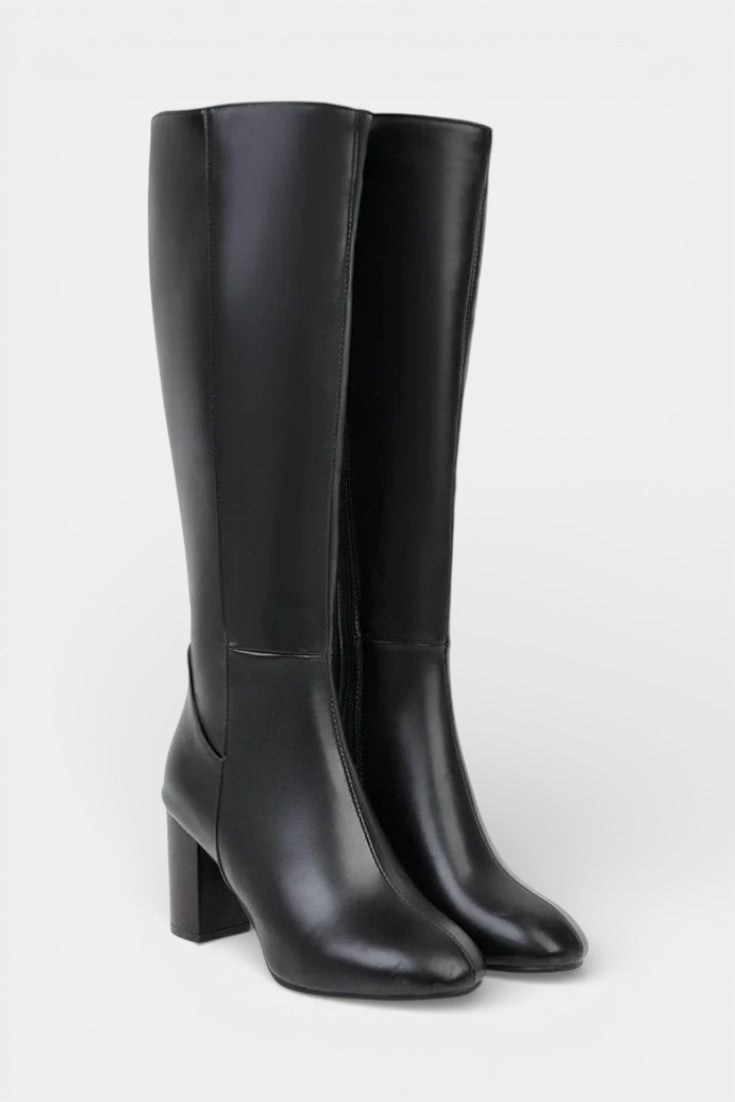 Giada Chic Zip Boots with Comfortable Block Heel