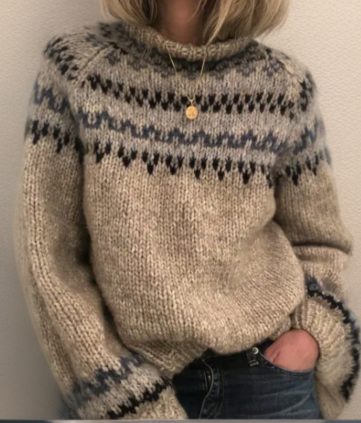 Rosa | Retro Icelandic Knit Sweater