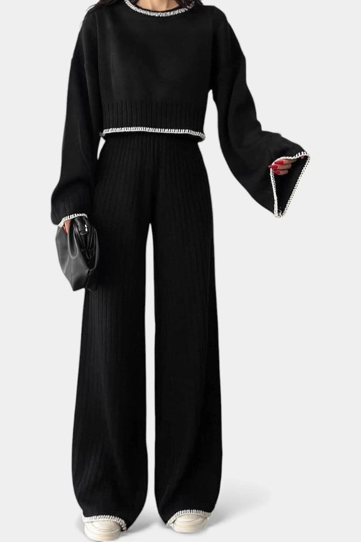 Corinna Sleek Knit Two-Piece Ensemble